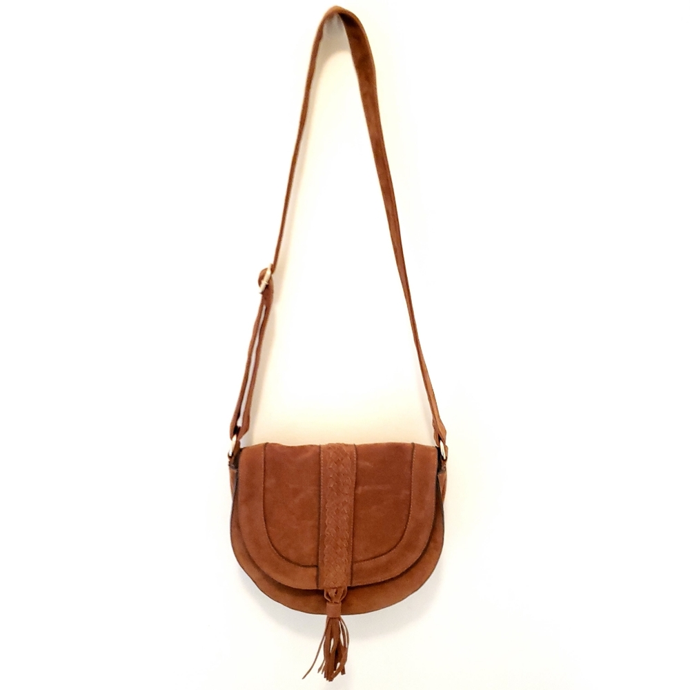 Faux Suede Shoulder Bag